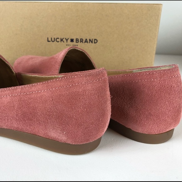 Lucky Brand Brettany Oiled Suede Flat Slip On NIB - Picture 2 of 7